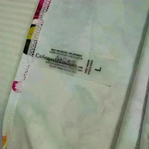 Catherine Malandrino bathing swim bikini bottom high waist size large floral - Picture 3 of 8